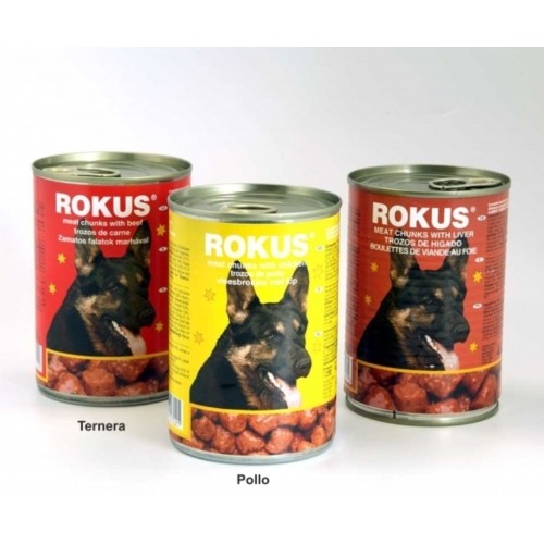 LATA PERROS POLLO 410gr.ROKUS - Imagen 3