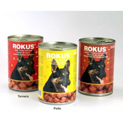 LATA PERROS POLLO 410gr.ROKUS - Imagen 5