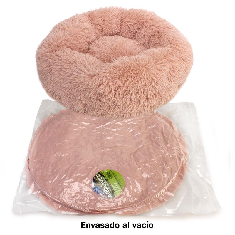 Cama redonda suave rosa - Imagen 4