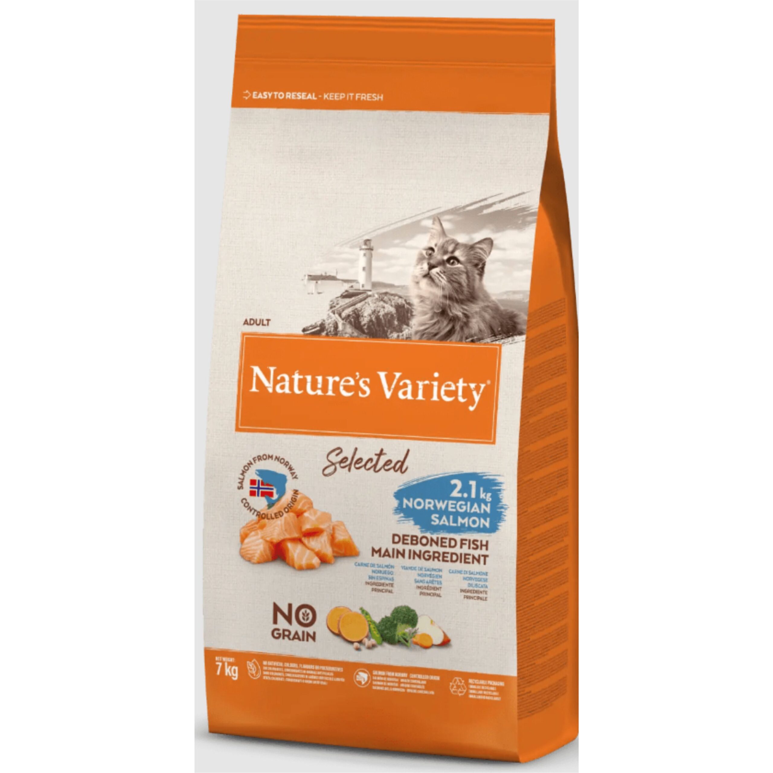NATURES VARIETY CAT SELECTED SALMON 1.25 Kg.