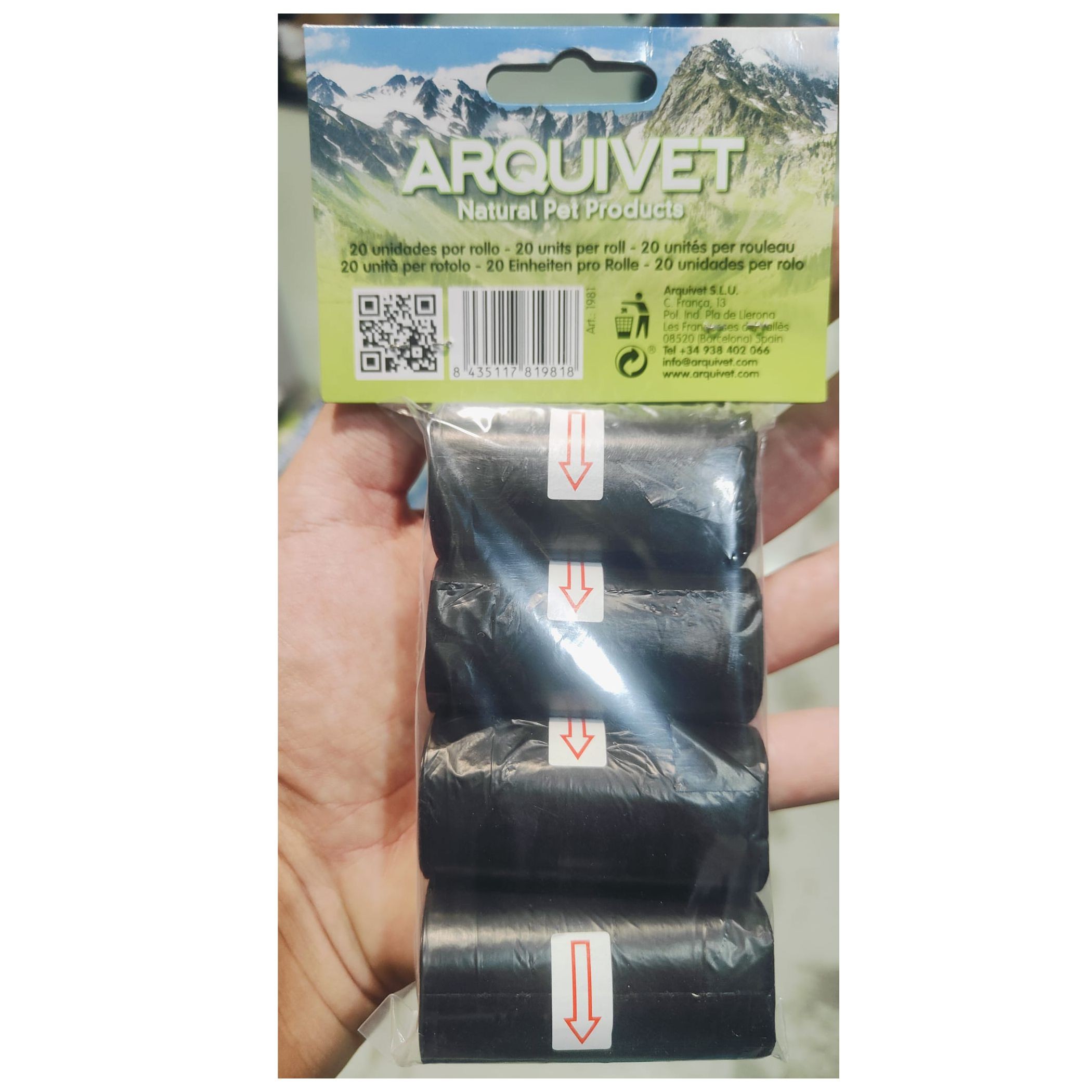 BOLSAS HIGIENICAS 4 rollos x 20 bolsas. Arquivet - Imagen 5