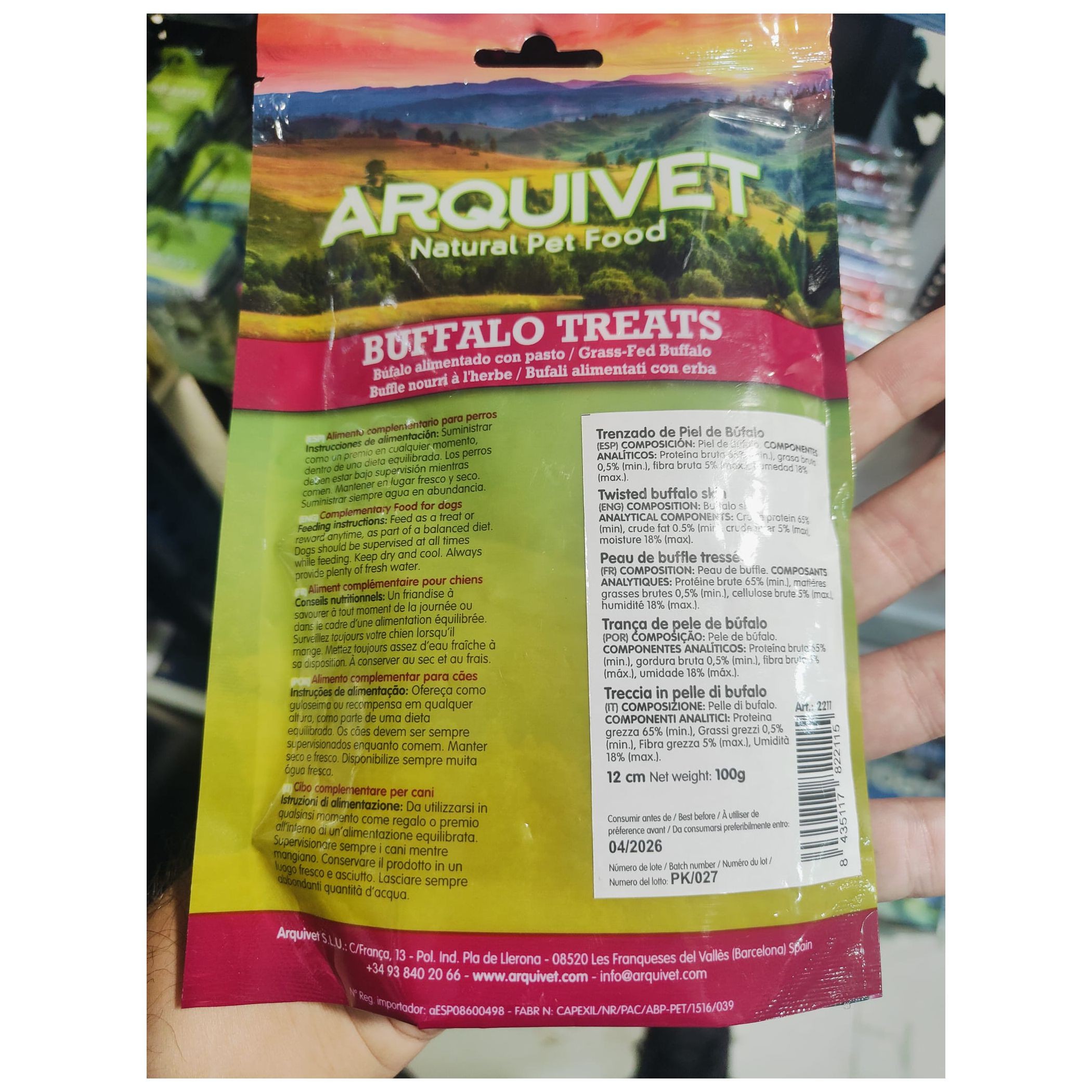Trenzado de Piel de Búfalo - 100 gr. -12cm/ 5 Uds. - Imagen 3