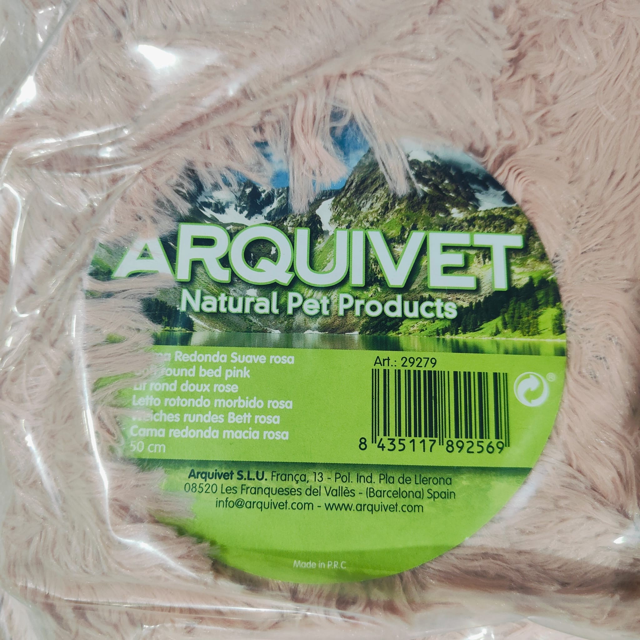 Cama redonda suave rosa - Imagen 5