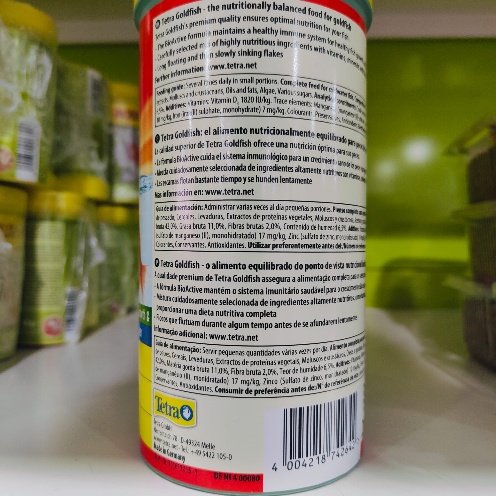 TETRA GOLDFISH (Escamas) 250 ml. - Imagen 2